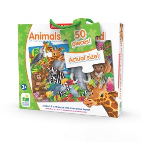 Puzzle mare de podea Animalele lumii 50 piese 91.44x60.96 cm